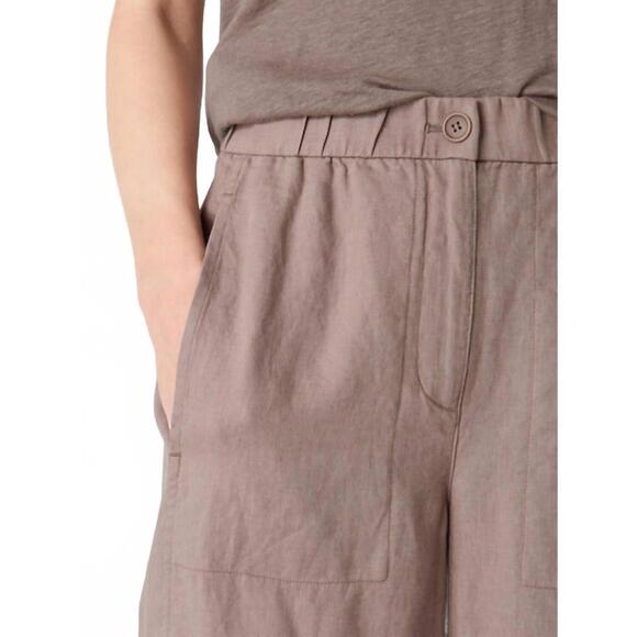 NEW EILEEN FISHER wide-leg trouser pant in cocoa - Picture 4 of 5